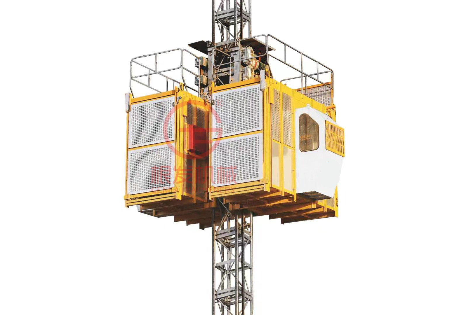 SS type 1t/1t construction site double hanging basket material elevator construction elevator dedicated for building decoration cargo elevator