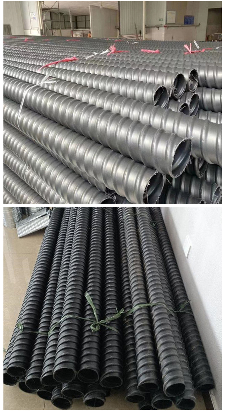 Prestressed plastic corrugated pipe HDPE black threaded pipe protective pipe for steel strand crossing bridges 50-130 Henghan