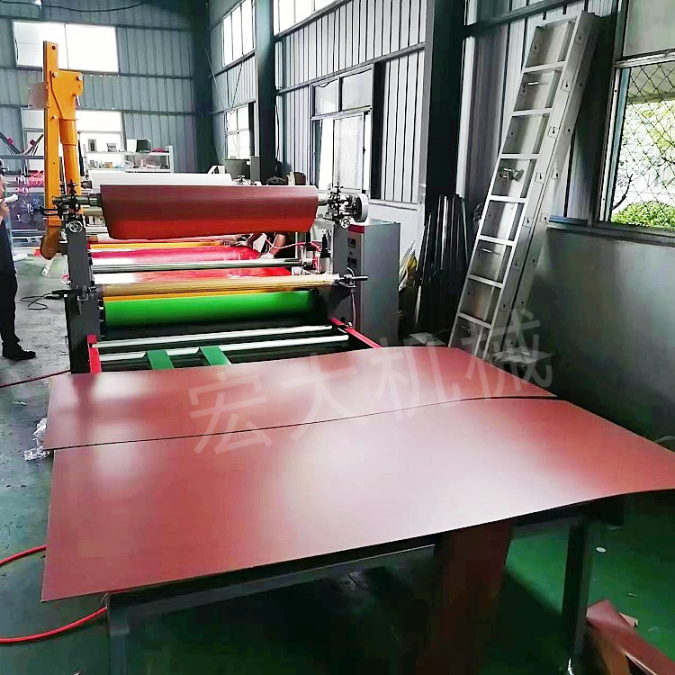 Full automatic large board flat pasting machine calcium silicate board non-woven fabric veneer machine wood veneer Pouch laminator manufacturer