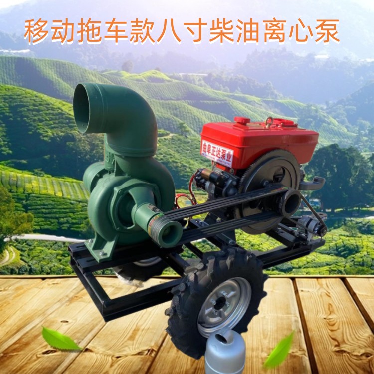 Coal pit water pouring diesel mixed flow pump large flow self priming mud pump flood prevention and drainage irrigation pump