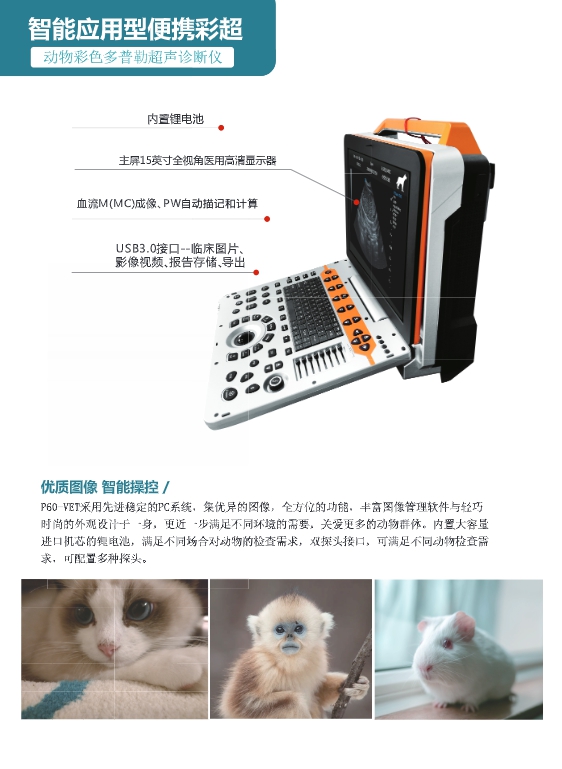 Research Rabbit B-ultrasound Machine Small Animal Ultrasound Imaging System for Mouse Cardiac Ultrasound Detection