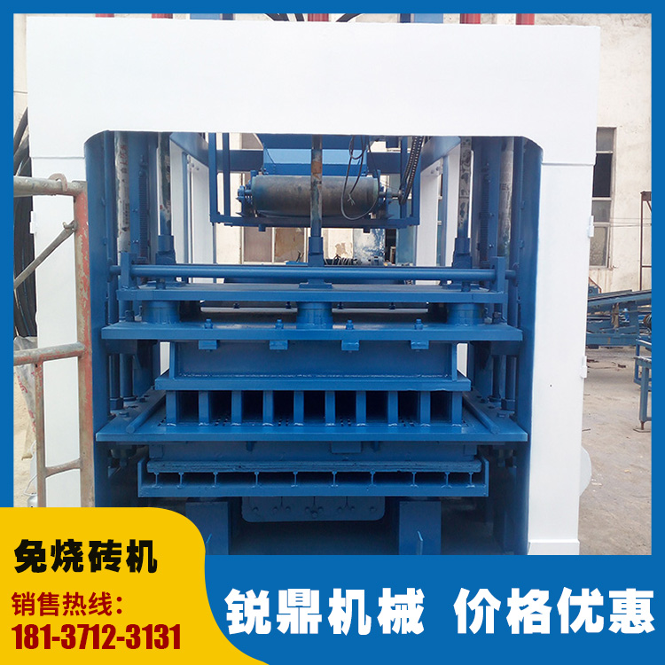 Semi-automatic cement standard brick production line mobile hollow unburned brick machine Ruiding Machinery