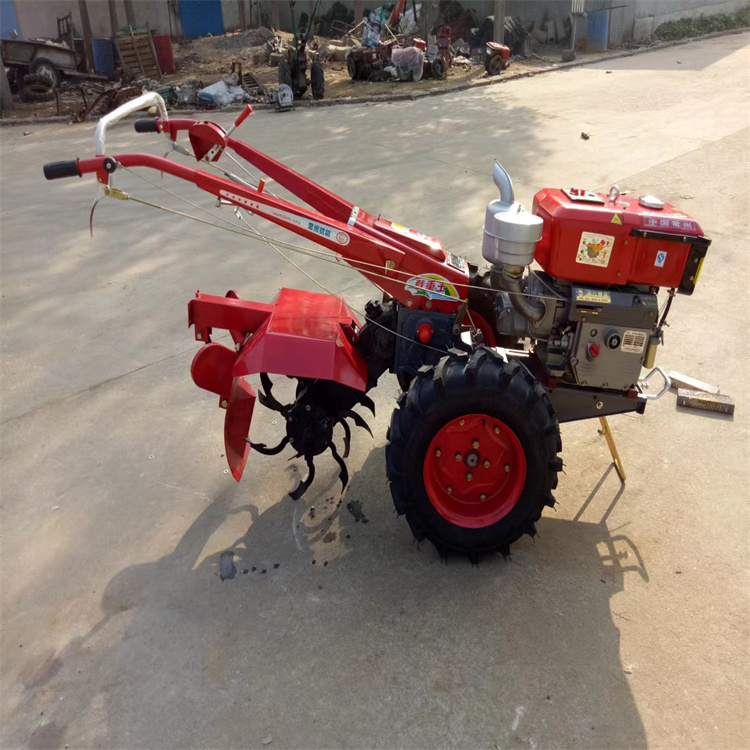 12 horsepower rotary tiller ridger small agricultural walking tractor paddy field plow