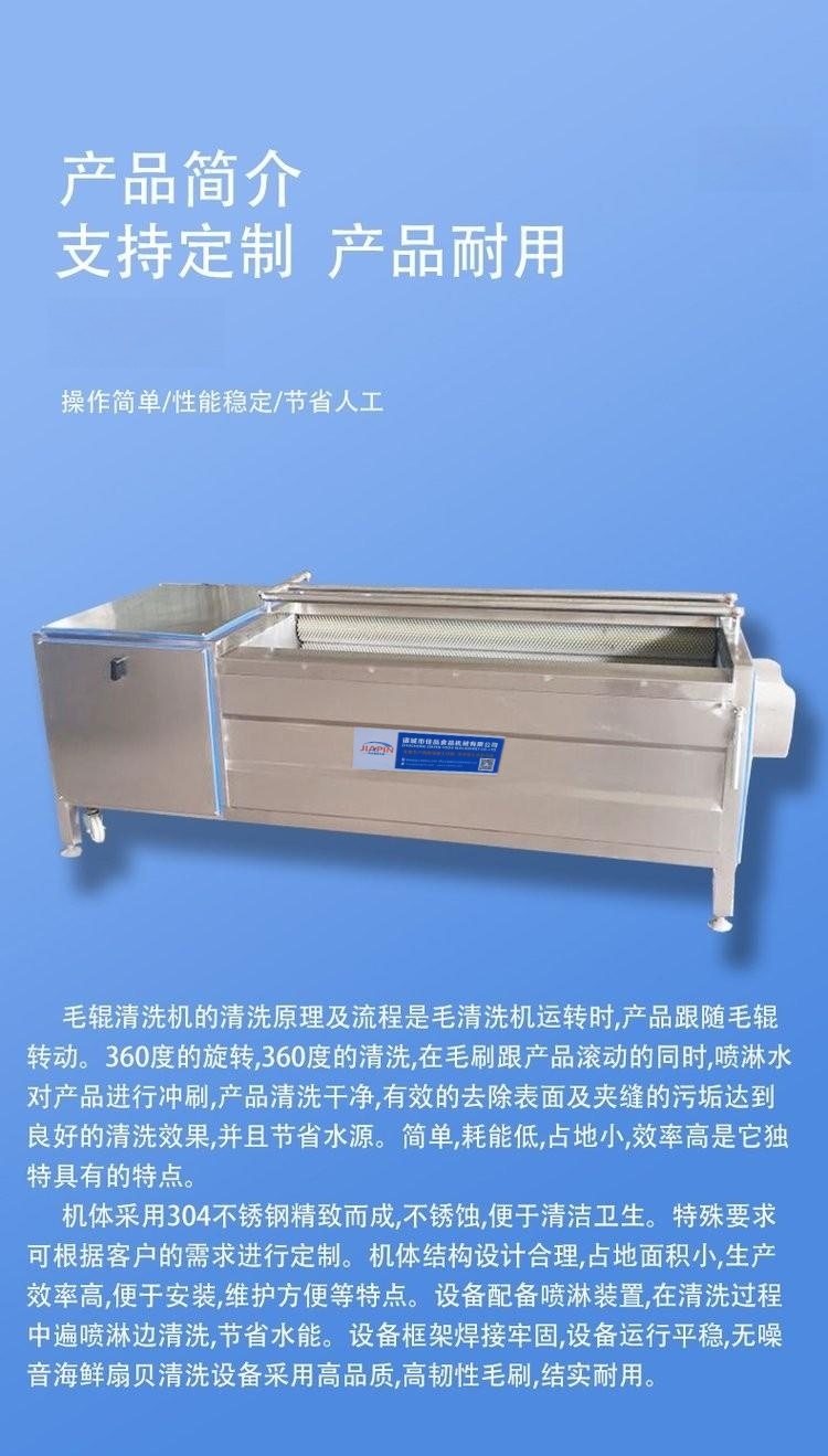 Jia Brand Carrot Cleaning Equipment Green Carrot Cleaning Machine Large Carrot Processing Machine Spot