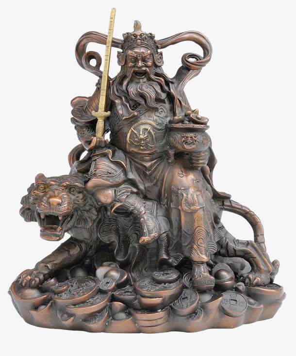 Pure copper Wen Cai Shen 1.8-meter five way cast copper Cai Shen's home worships the statue of Cai Shen Ye Juxi