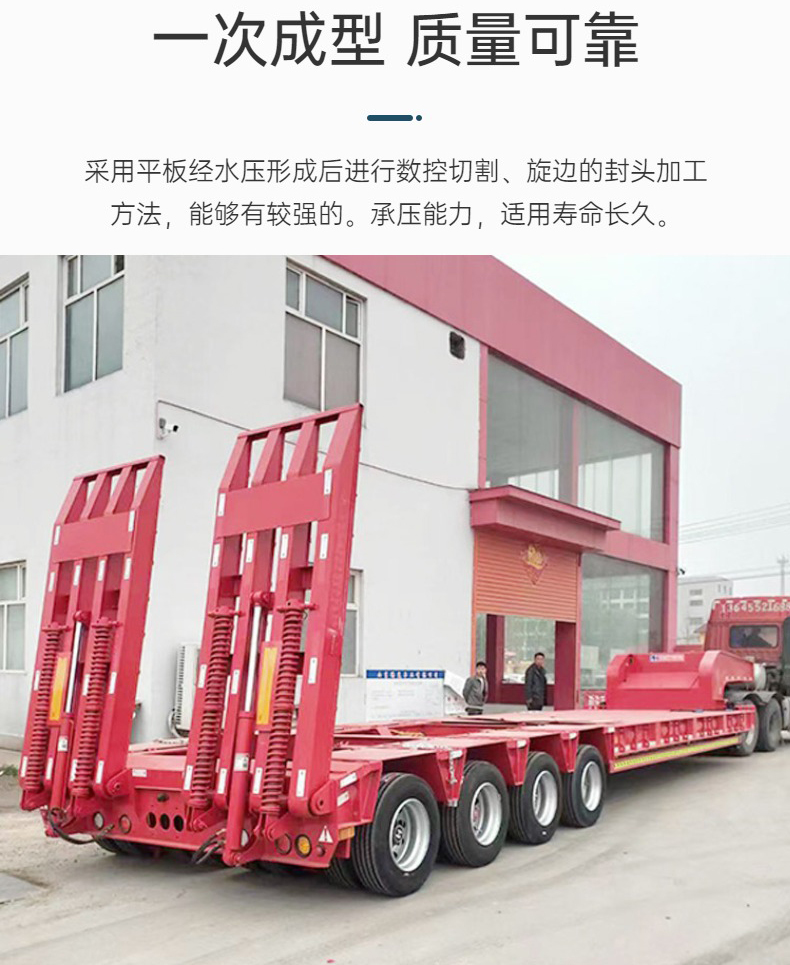 3 meter wide gooseneck special low flat semi trailer, multi bridge ladder trailer, hydraulic lifting bridge