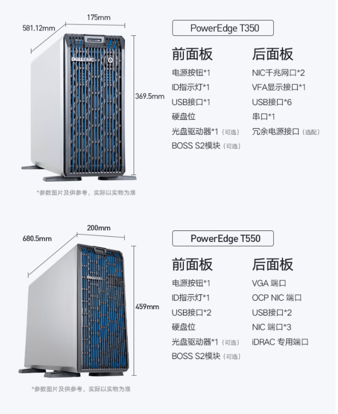 Dell Dell T150/T350 Tower Server ERP Kingdee UFIDA | File Sharing | OA Office Computer