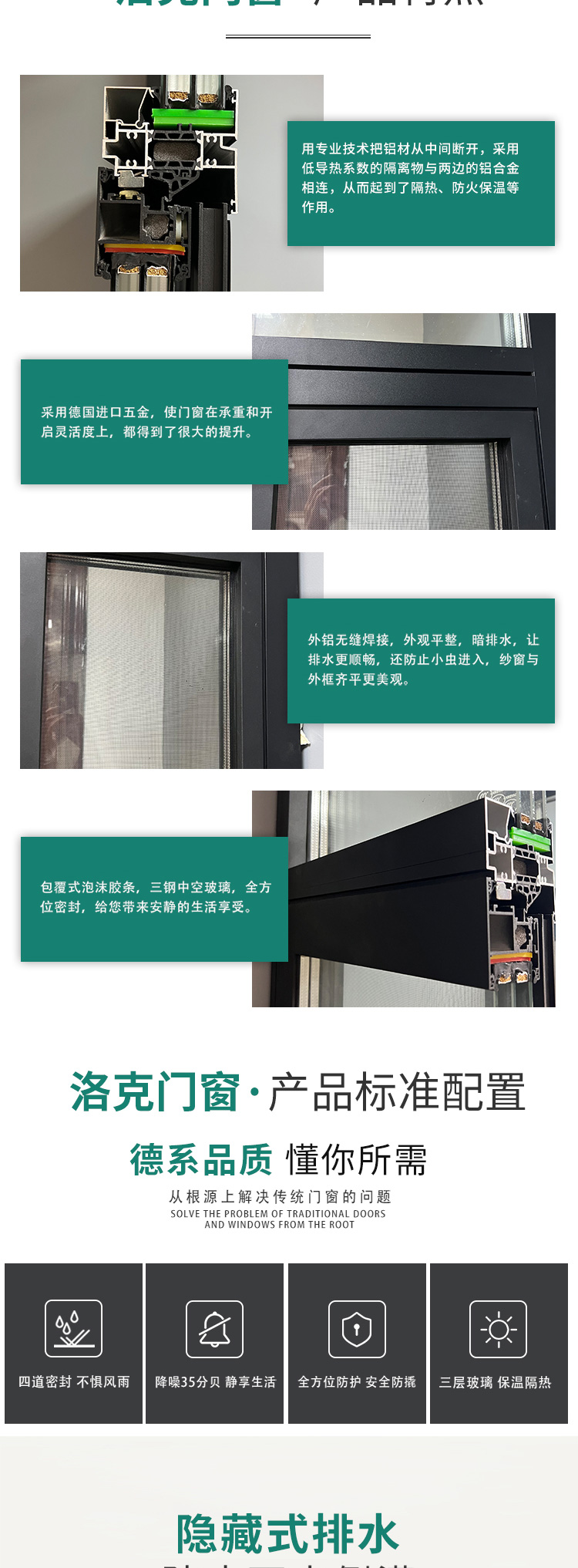 65 Series Broken Bridge Aluminum Alloy Black Antique Fuji Old Style Doors and Windows Support Customized Handmade Craft Direct Supply