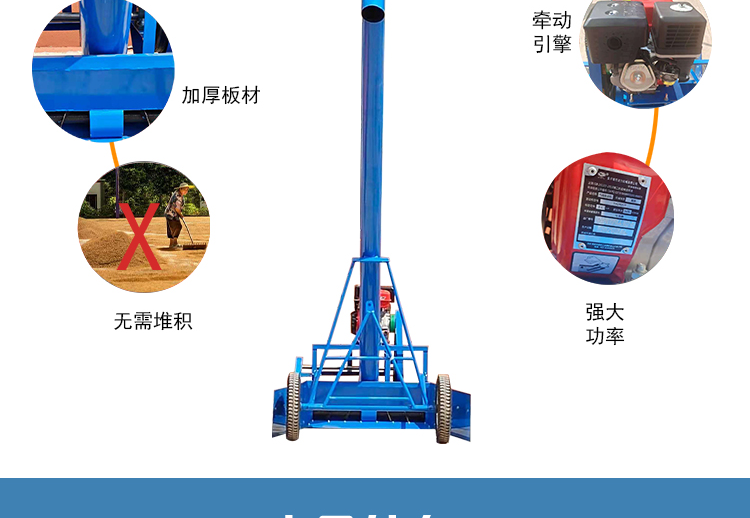 Road grain suction machine, rice harvesting machine, wheat and corn grain loading machine, road drying field, vehicle mounted grain harvester