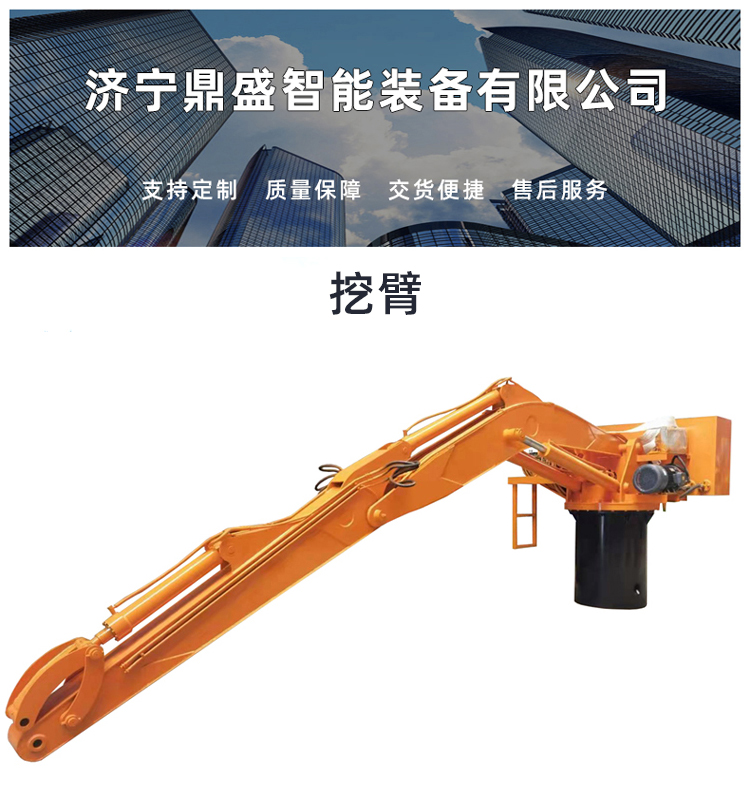 Fixed excavation arm 10 meters, excavator with extended arm, vehicle mounted extended demolition arm, Dingsheng