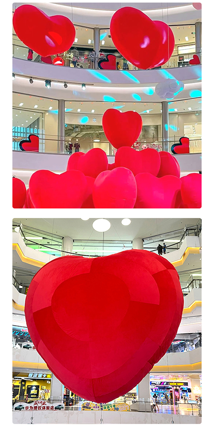 Huajin Air Mold Customized PVC 1.5 to 8 meter Love Personalized Content Wedding Heart shaped Balloon Birthday Model