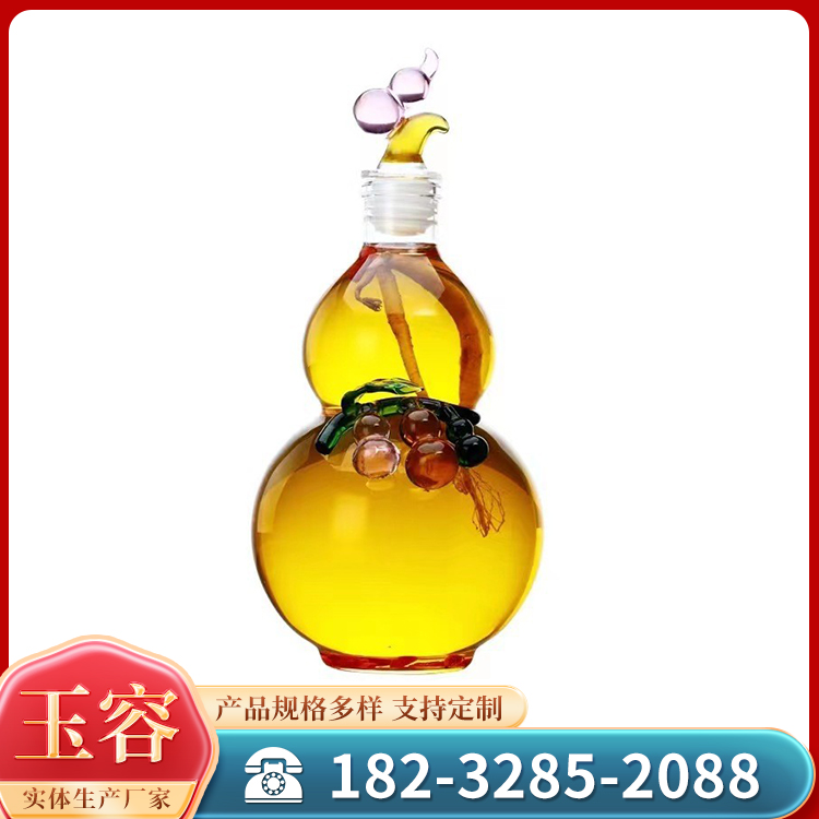 Spot sale of gourd glass wine bottles, large caliber wine brewers, transparent glass sealed wine bottles with various specifications