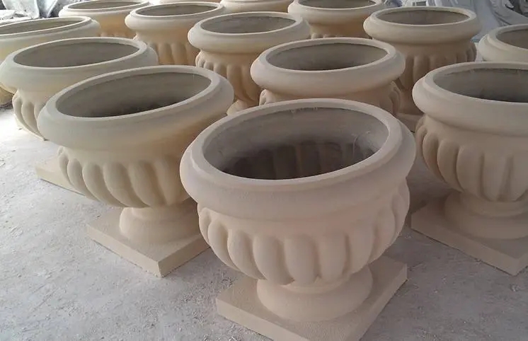 GRC Decorative Flower Pot Customized GRC Cement Flower Pot Landscape Modeling Component Manufacturer