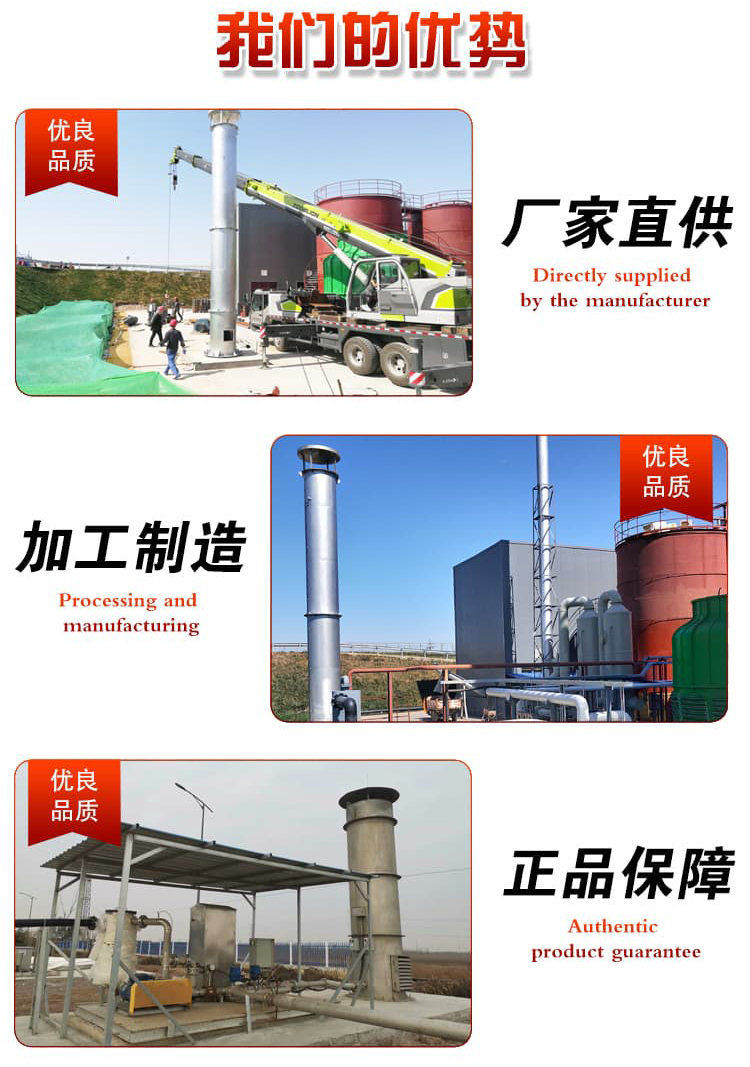 Sewage treatment, biogas flare, industrial anaerobic tank, biogas combustion equipment, livestock farm waste gas treatment, enclosed flare