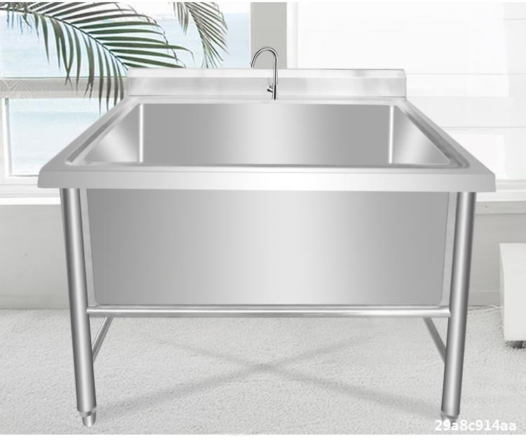 Bowl holding commercial kitchen stainless steel sink cabinet sink cabinet single pool kitchen vegetable washing basin disinfection pool canteen household dishwashing basin