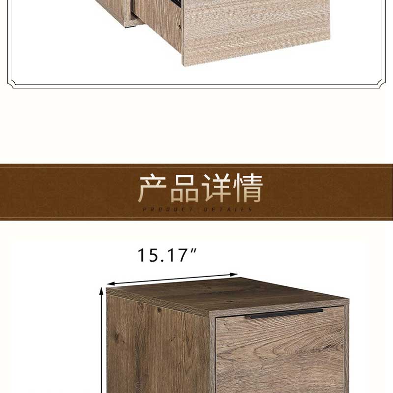 Nordic solid wood bedside cabinet creative modern minimalist installation free storage cabinet light luxury bedroom small storage cabinet