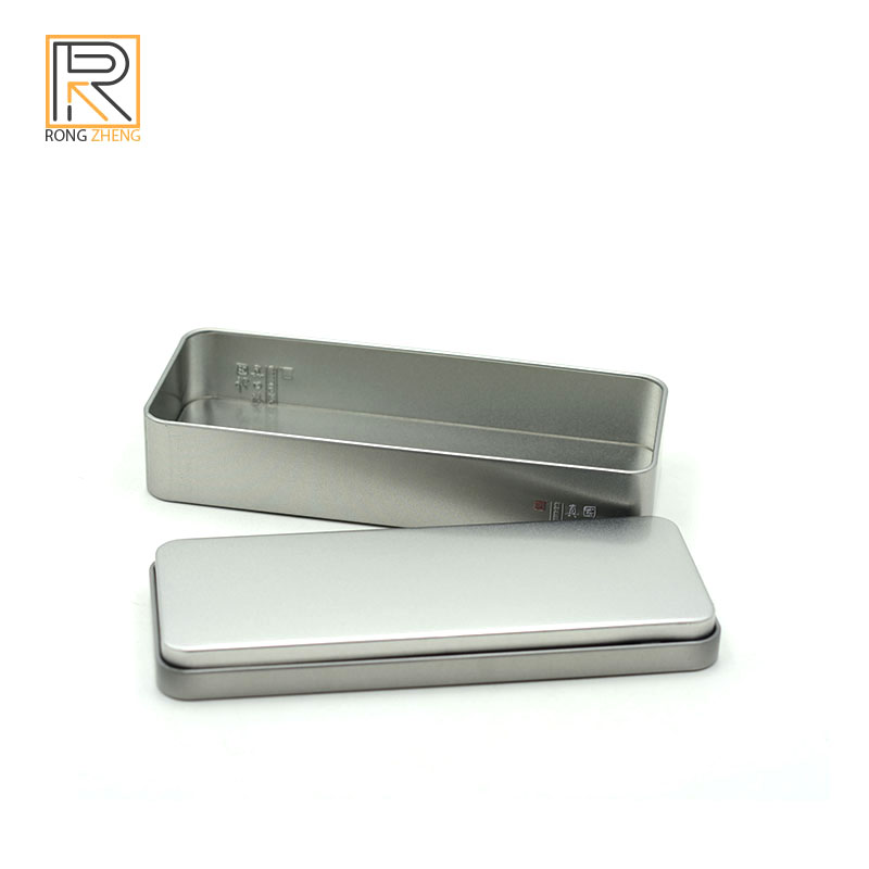 Customized rectangular metal box gift packaging box with inner stopper cover for tinplate tea from the source manufacturer