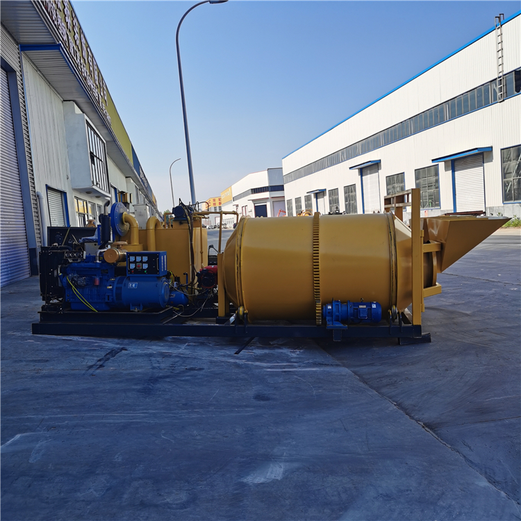 Asphalt mixer, Zhongtuo concrete hot mix recycling traction chassis with built-in hot melt kettle