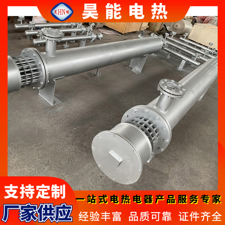 Industrial horizontal pipeline heating equipment with diverse specifications for flue gas and exhaust gas treatment heaters supports customization