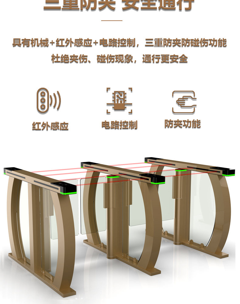 Electric advertising door of the community Face recognition swipe card Door security Advertising swing gate