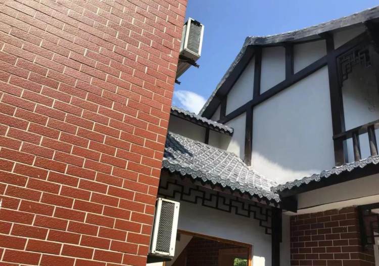 腾美建筑 耐腐仿古隔热枣红色屋面树脂瓦片 ASA合成树脂瓦 厂家直售