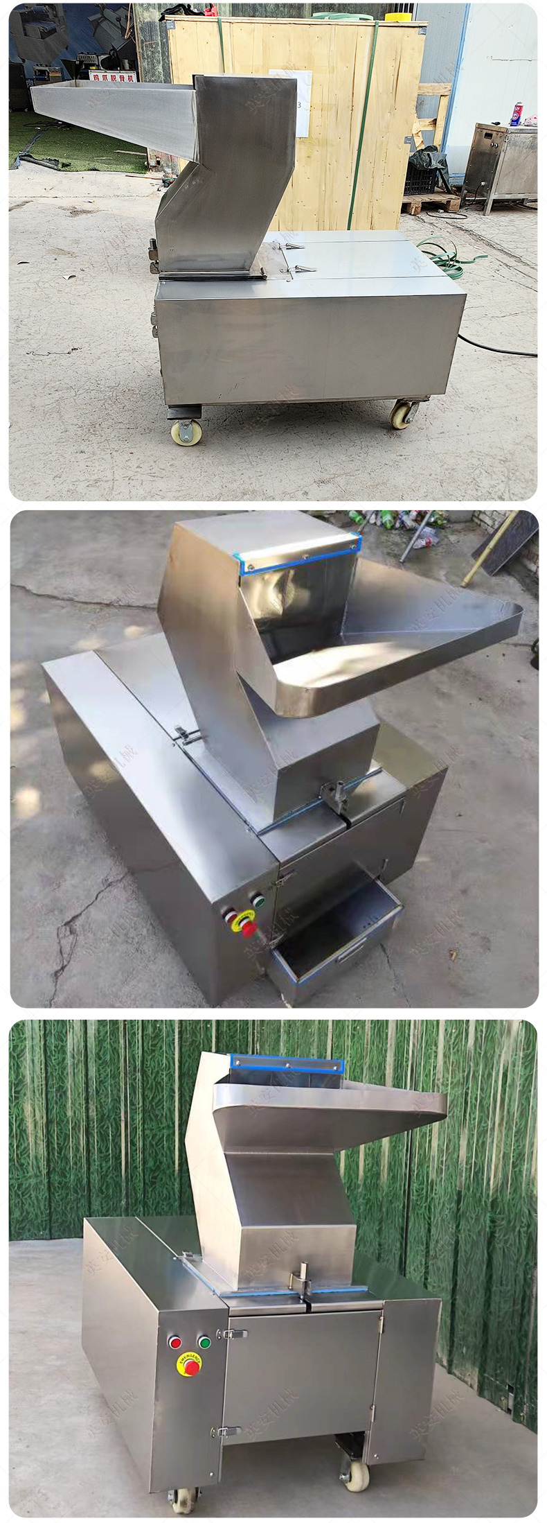 Fish bone, pig bone, beef leg bone crusher, frozen meat chicken duck skeleton crusher, 400 stainless steel bone crusher