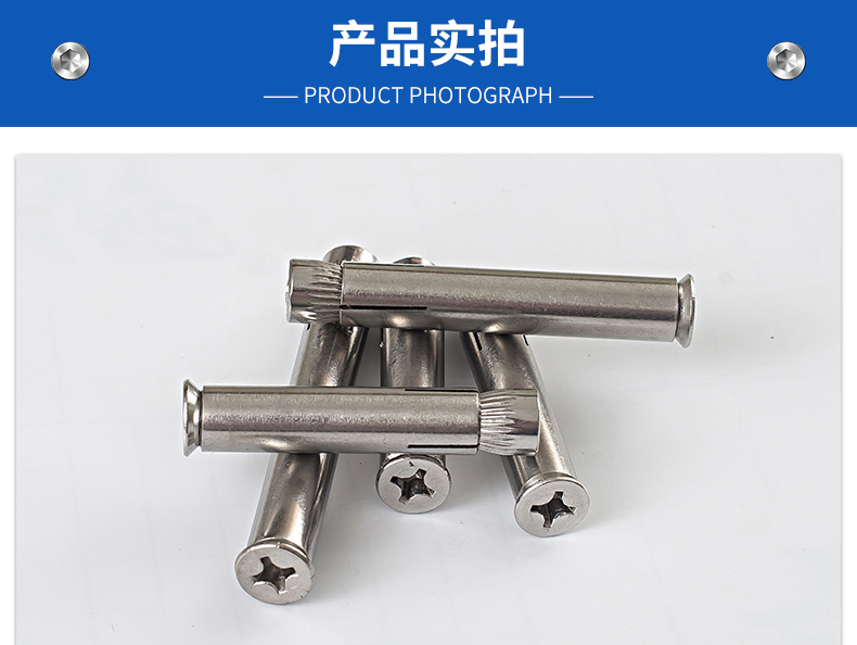 Flat head built-in expansion bolt stainless steel 304 316 carbon steel alloy steel non-standard customization