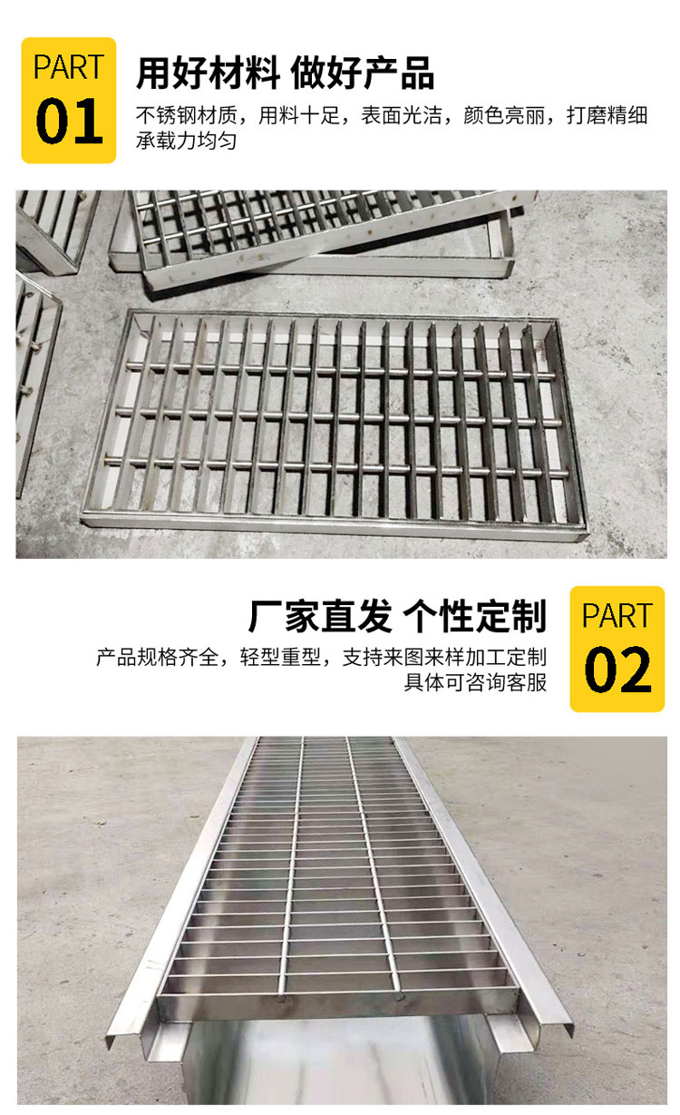 Factory customized hot-dip galvanized pressure welded heavy-duty steel grating plate Construction site galvanized anti slip grating plate