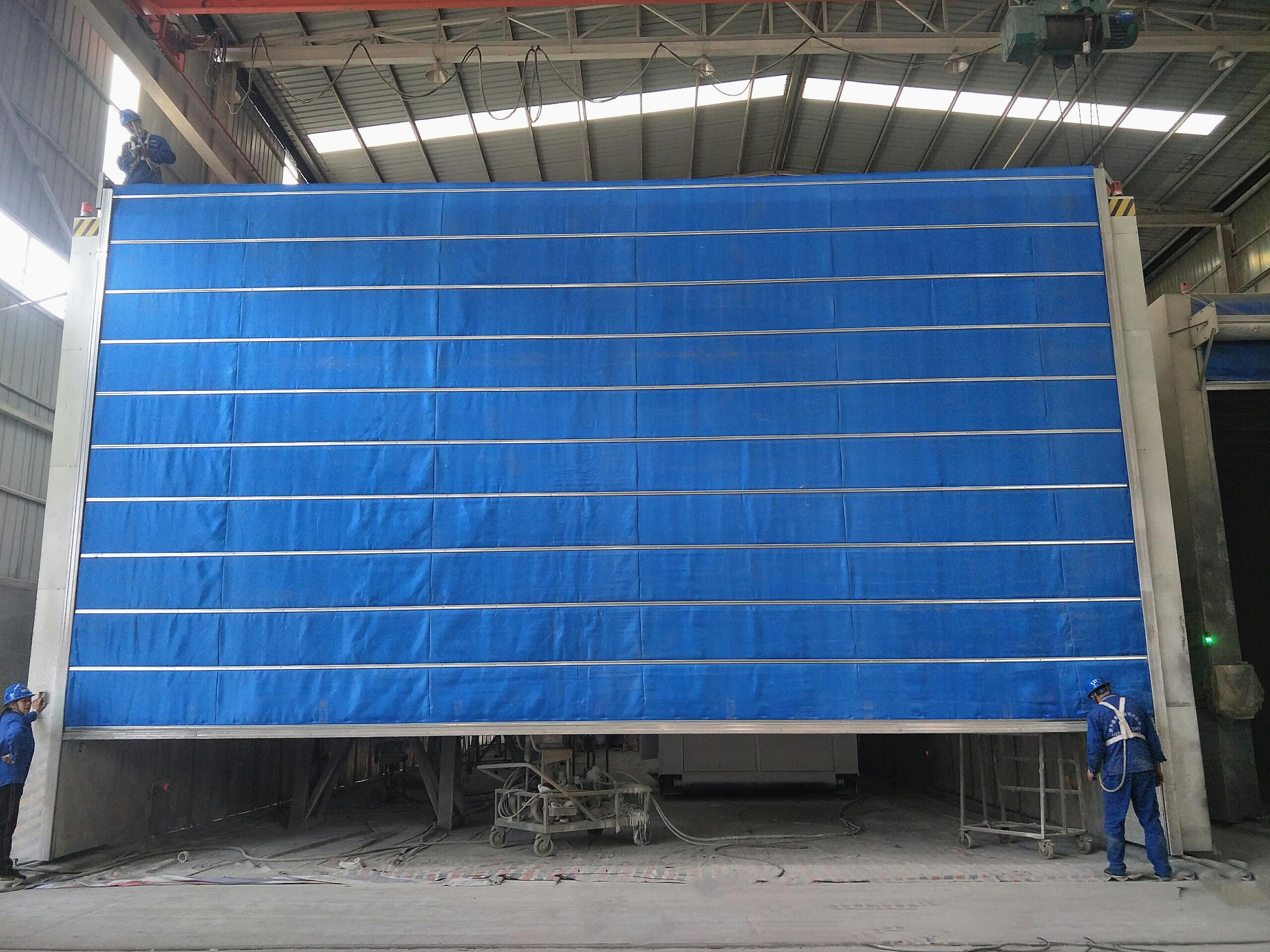 [Yijin] Free one-stop service for measurement and installation of steel inorganic fabric fireproof rolling gates in shopping malls and garages