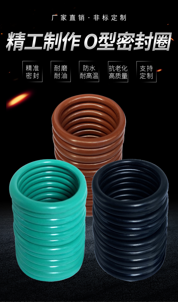 Minghongda high-temperature resistant fluororubber O-ring, oil resistant, waterproof, nitrile rubber leather sealing ring wholesale, customizable