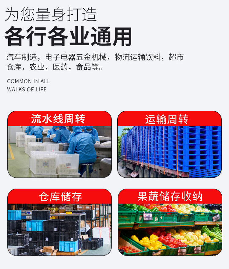 Lishen Plastic Blue Logistics Turnover Box Multifunctional Storage Inside Inverted Foldable Thickened Vegetable Folding Basket