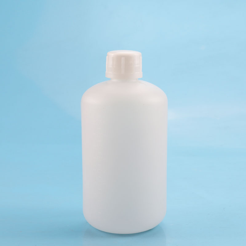 HDPE plastic bottle 1000ML fluoride bottle 1L small mouth graduated Inkwell sealed sample bottle E087