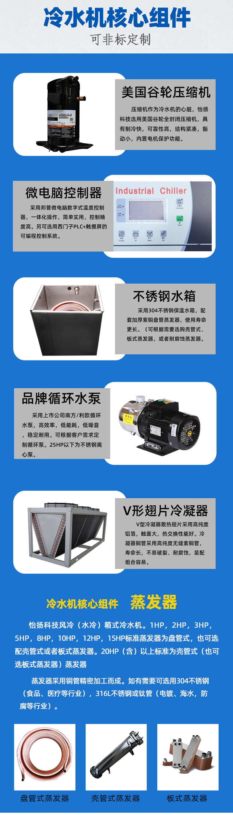 15 water chillers, chillers, water-cooled cooling equipment, Yiyang Technology