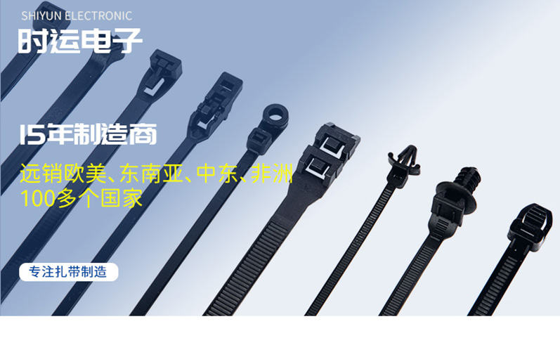 High pin type nylon binding material fixed on the base plate self-locking disposable Cable tie