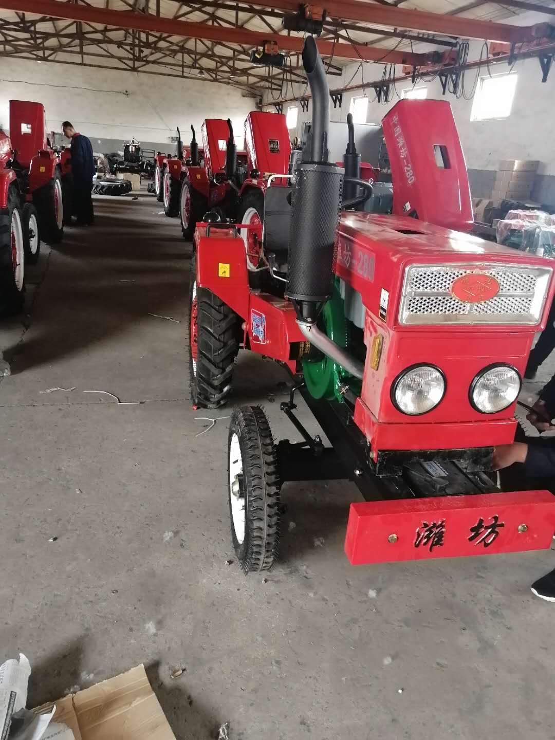 Ruichen Agricultural Greenhouse Strawberry Ridge Raising Machine, Five March Small Four Wheel Matching Equipment, Trenching and Ridge Raising Machine