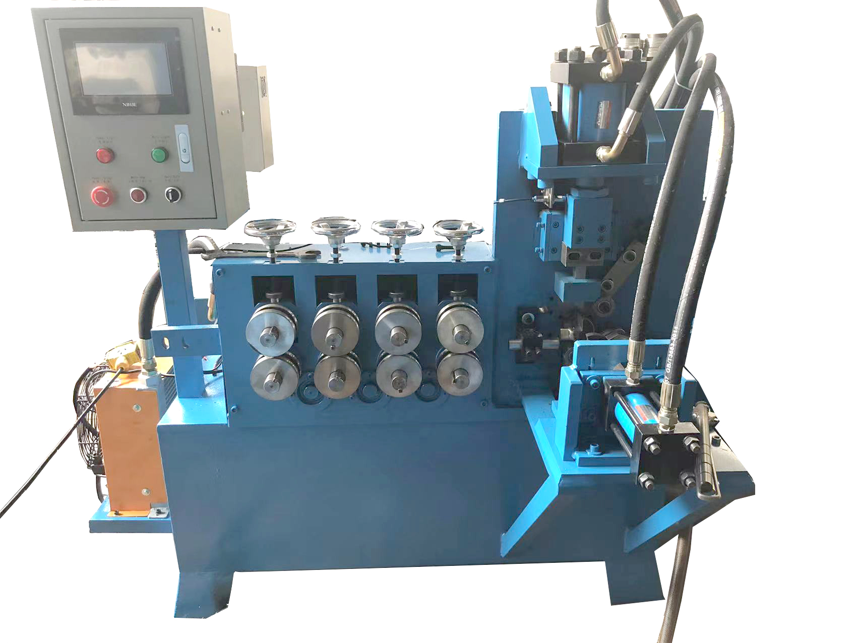 Supply of stainless steel semicircular flattening machine for wire reels without receiving devices