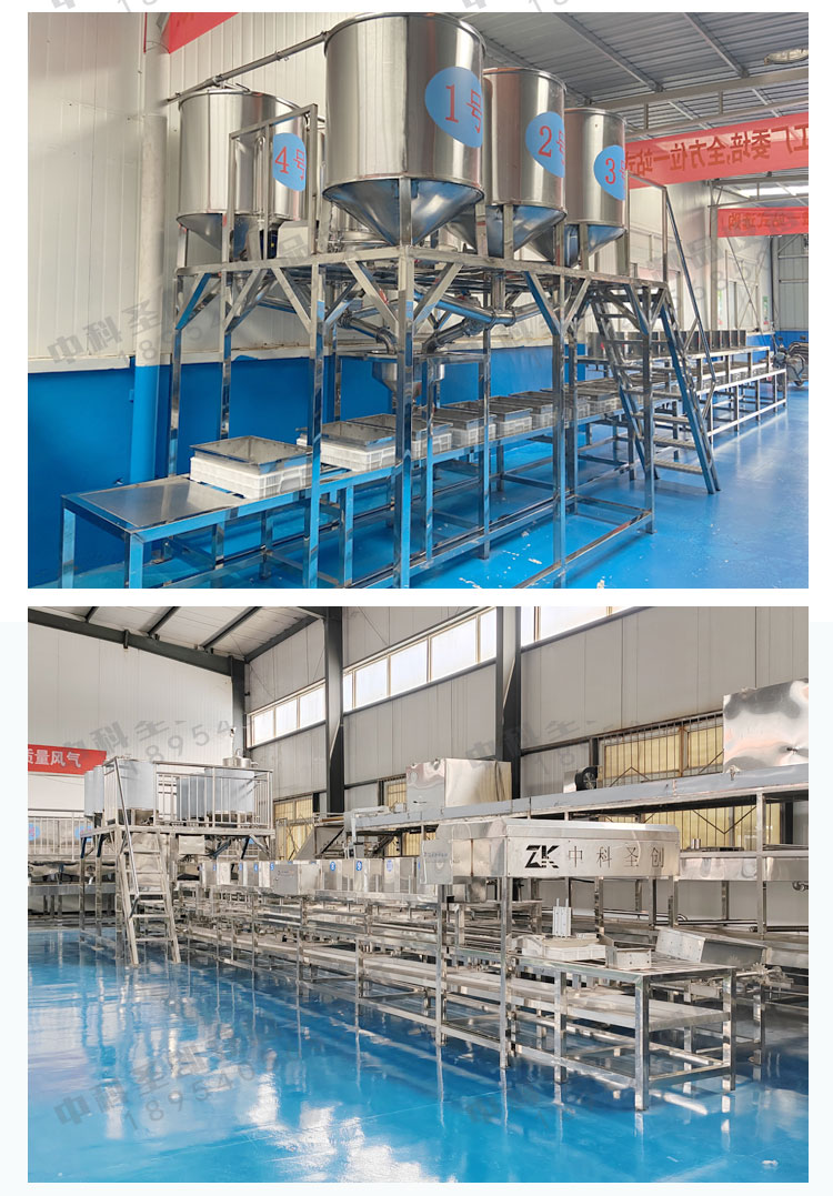 Automatic Tofu Sizing Machine Fully Automatic Quantitative Pouring of Brain Water Tofu Production Line Bean Products Expansion and Updating Equipment