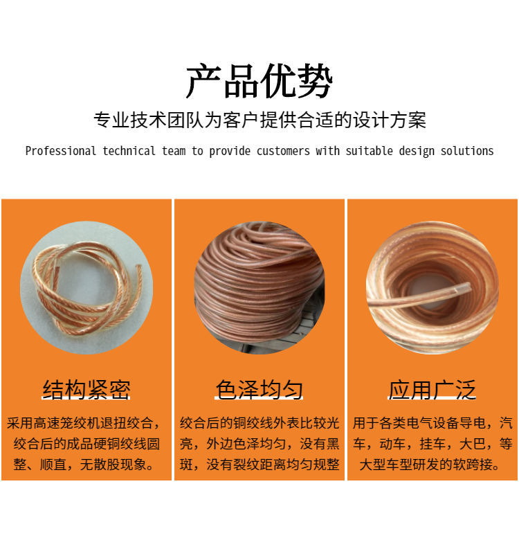 Baishili PVC transparent plasticized copper stranded wire processing, high and low temperature resistant power plant tinned copper wire copper rope