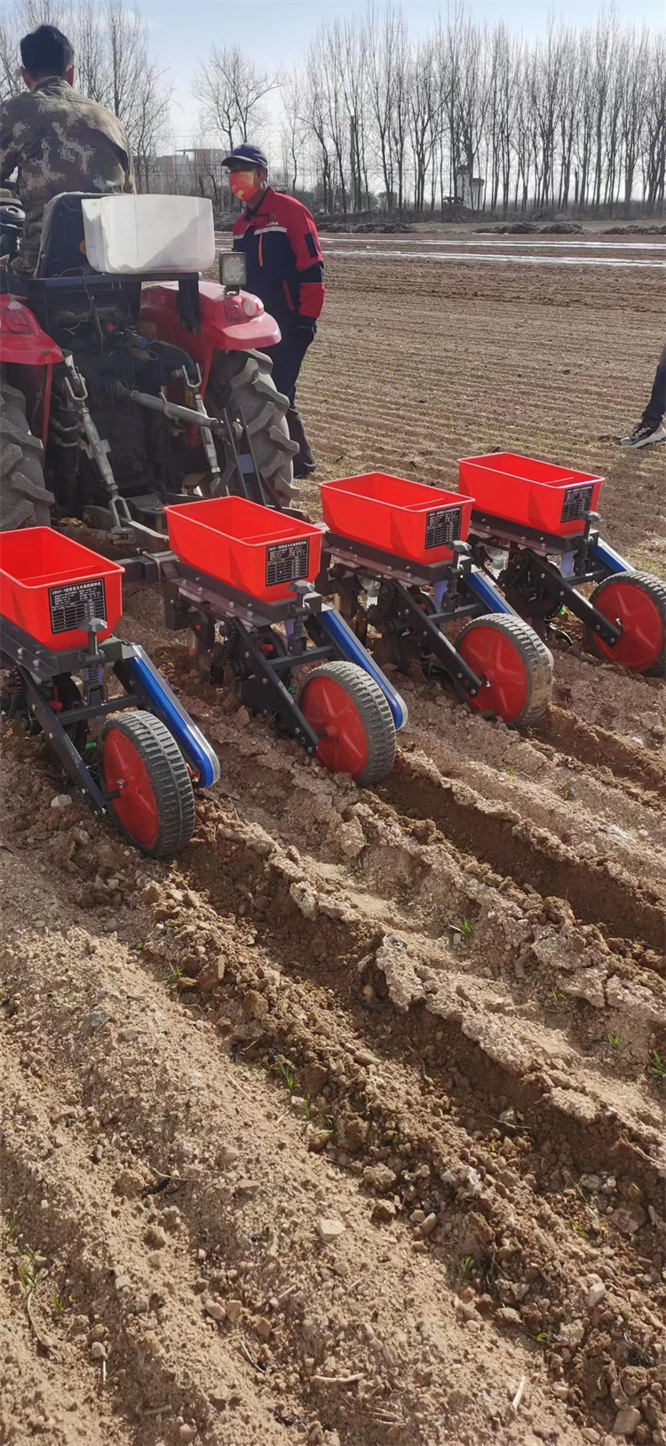 Agricultural diesel 8-15 horsepower walking tractor matched with corn precision seeder rotary tiller with rear seat