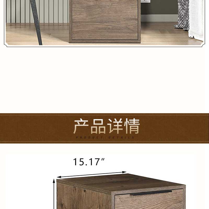 Cross border e-commerce supply, solid wood bedside cabinets, simple modern bedrooms, home storage, small storage cabinets, source manufacturer