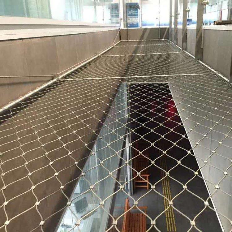 Hengding Fall Arrest 304 Stainless Steel Rope Net Ceiling Fall Arrest Fabric Woven Mesh with Various Apertures Customized as Required