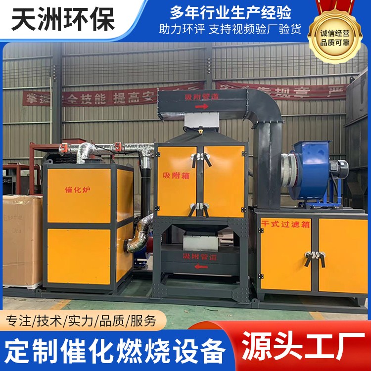 大风量催化燃烧一体机活性炭吸附脱附废气处理机工业空气净化装置