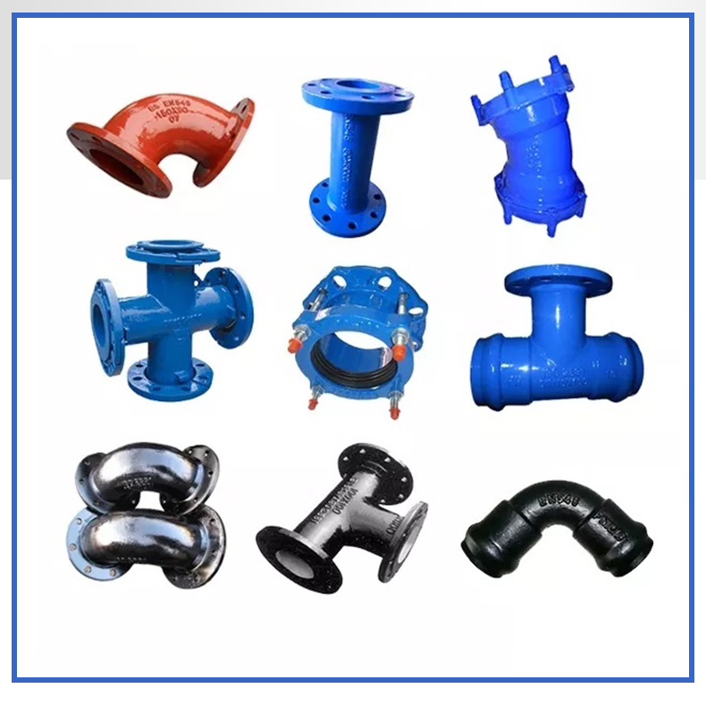 Xinghua Casting EN12842 Standard Double Socket Elbow PVC-U or PE Ductile Iron Pipe fittings for Pipeline Systems