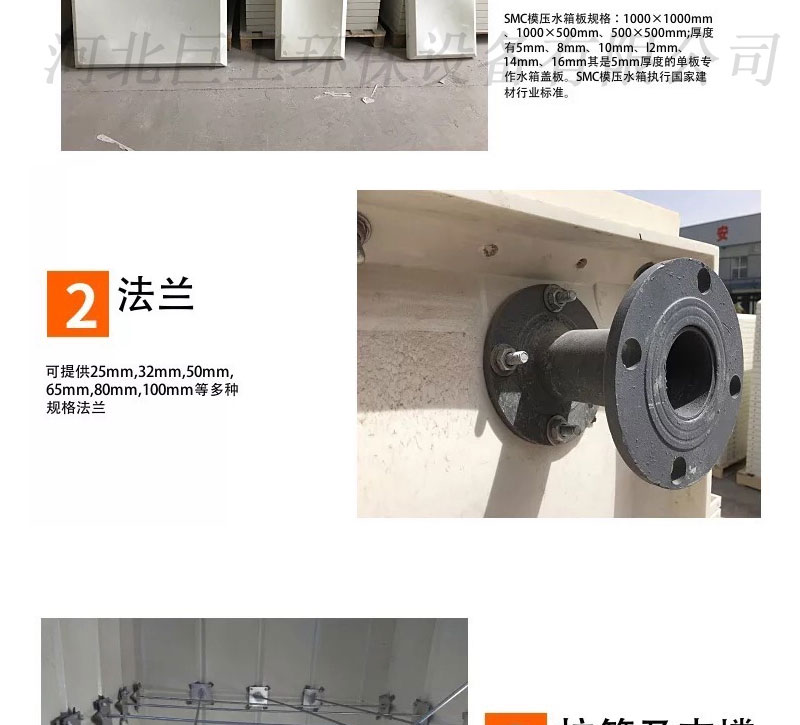 【 Juwei 】 Assembled fiberglass water tank B1 layer, assembled 6 cubic meter water storage container, fire water storage