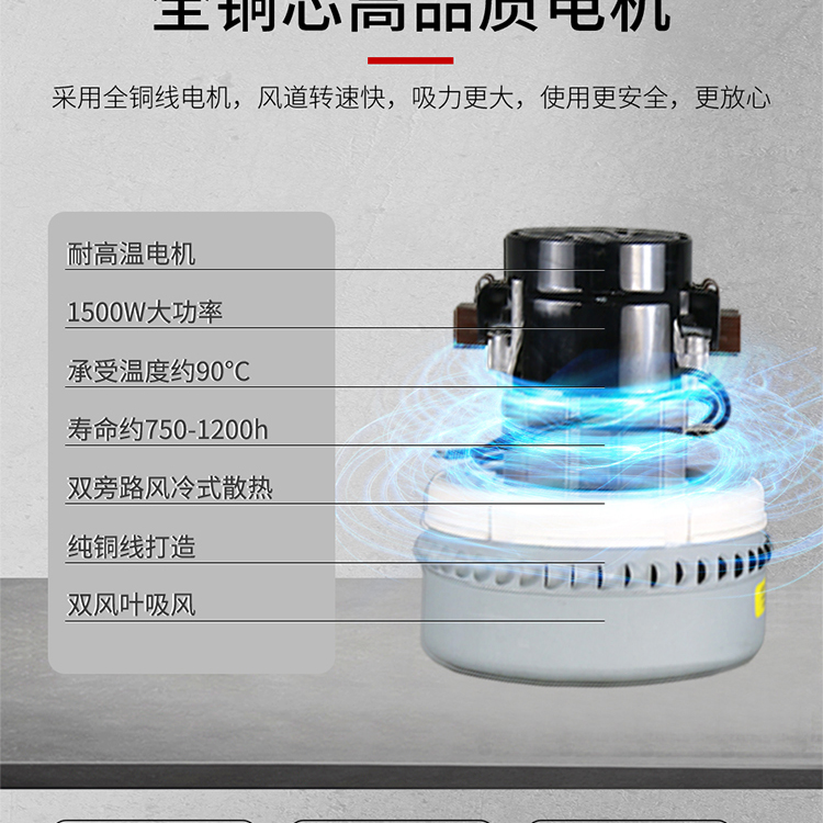 Wireless charging Vacuum cleaner, Jie Le Mei GS-1580X, AC/DC dual-use warehouse, workshop, industrial vacuum cleaner