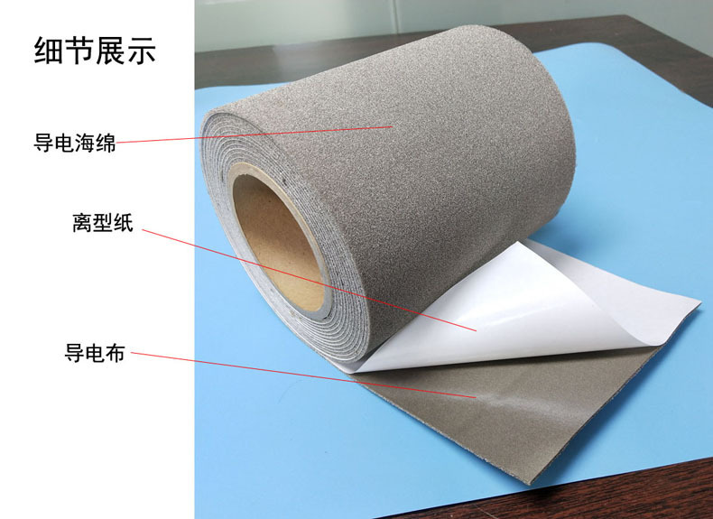 Manufacturer of conductive sponge cushioning and shock absorption fiber board electromagnetic shielding EMI sponge pad for supply of circuit boards