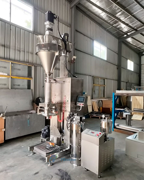 Powder open bag degassing packaging machine 10-50KG ultrafine powder exhaust lifting packaging machine production line