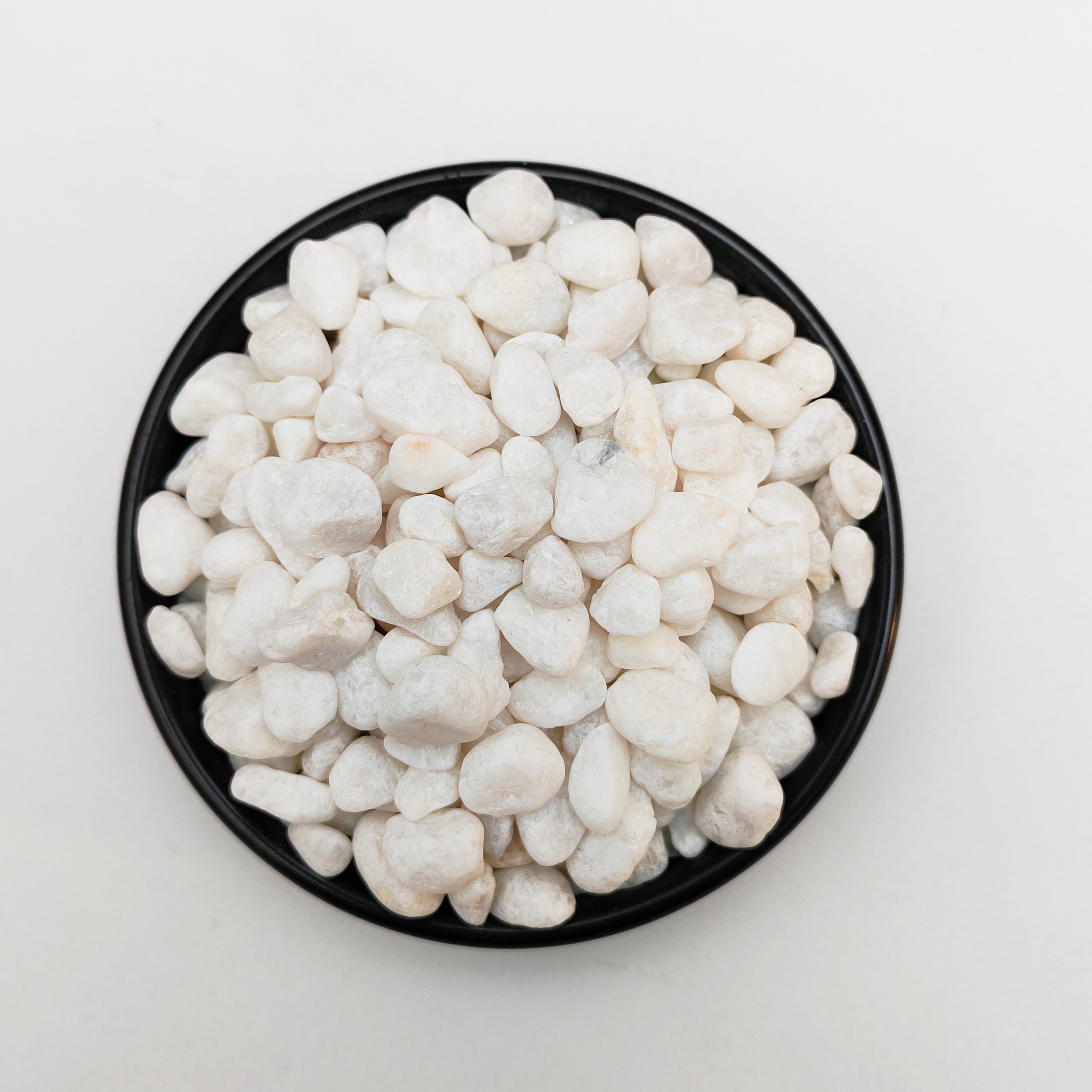 White pebbles 2-4mm with succulent paving for courtyard landscaping, white pebbles for garden landscape