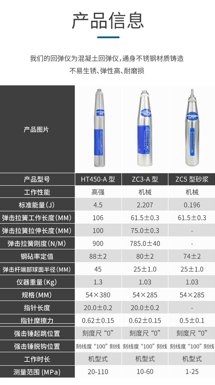 Langrui HT450-A high-strength concrete rebound instrument High strength concrete 4.5J energy Ningke instrument