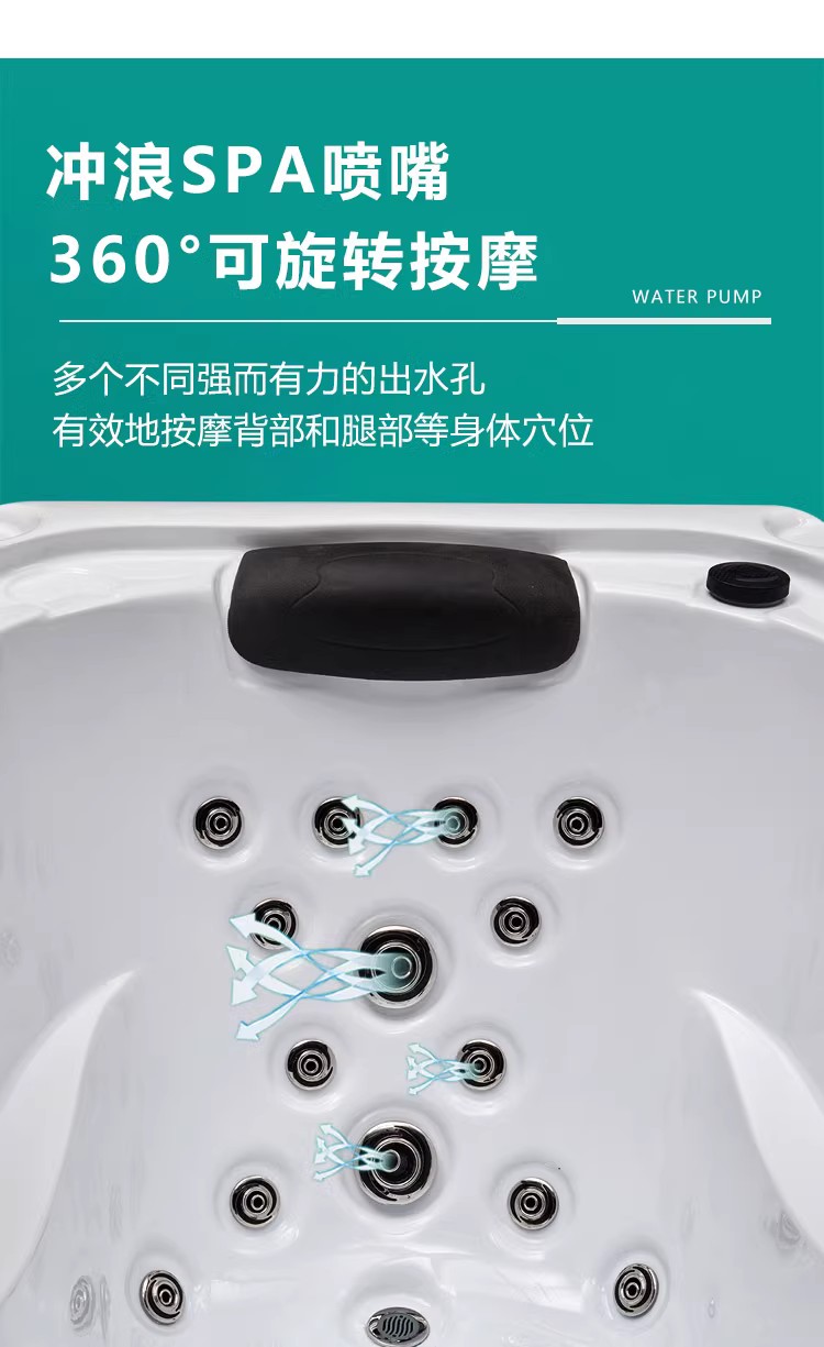 Household small unit bathtub massage surfing constant temperature adult bathtub acrylic bubble pool circulation filtration sterilization